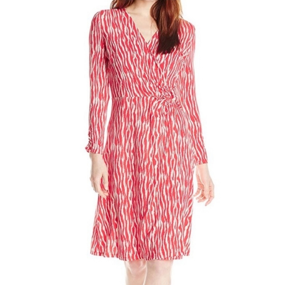 Pendleton fuax wrap long sleeve dress